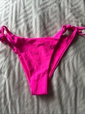 Hot Pink Tie-Side Bikini Bottoms